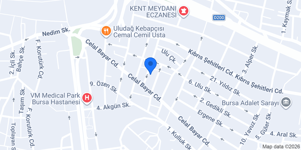 Bursa UZAY KAROT konumu