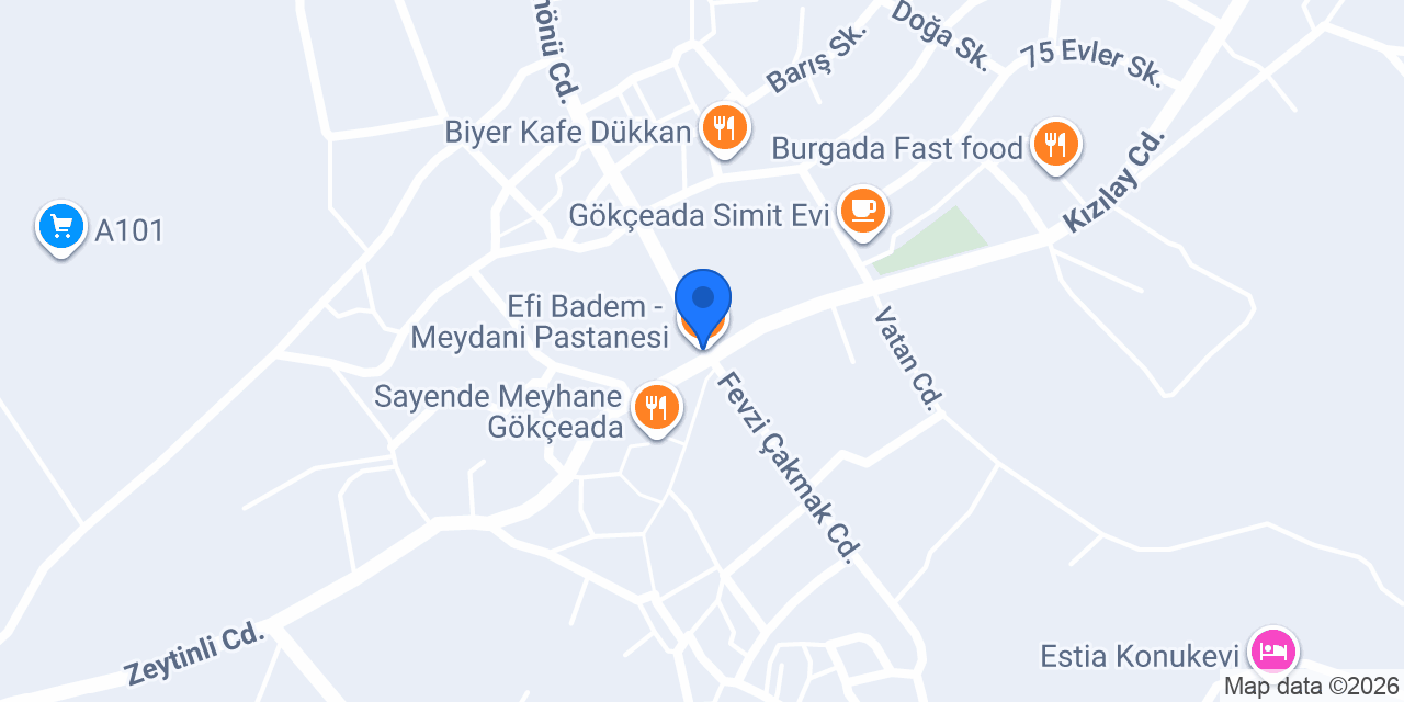 Efi Badem - Meydani Pastanesi konumu