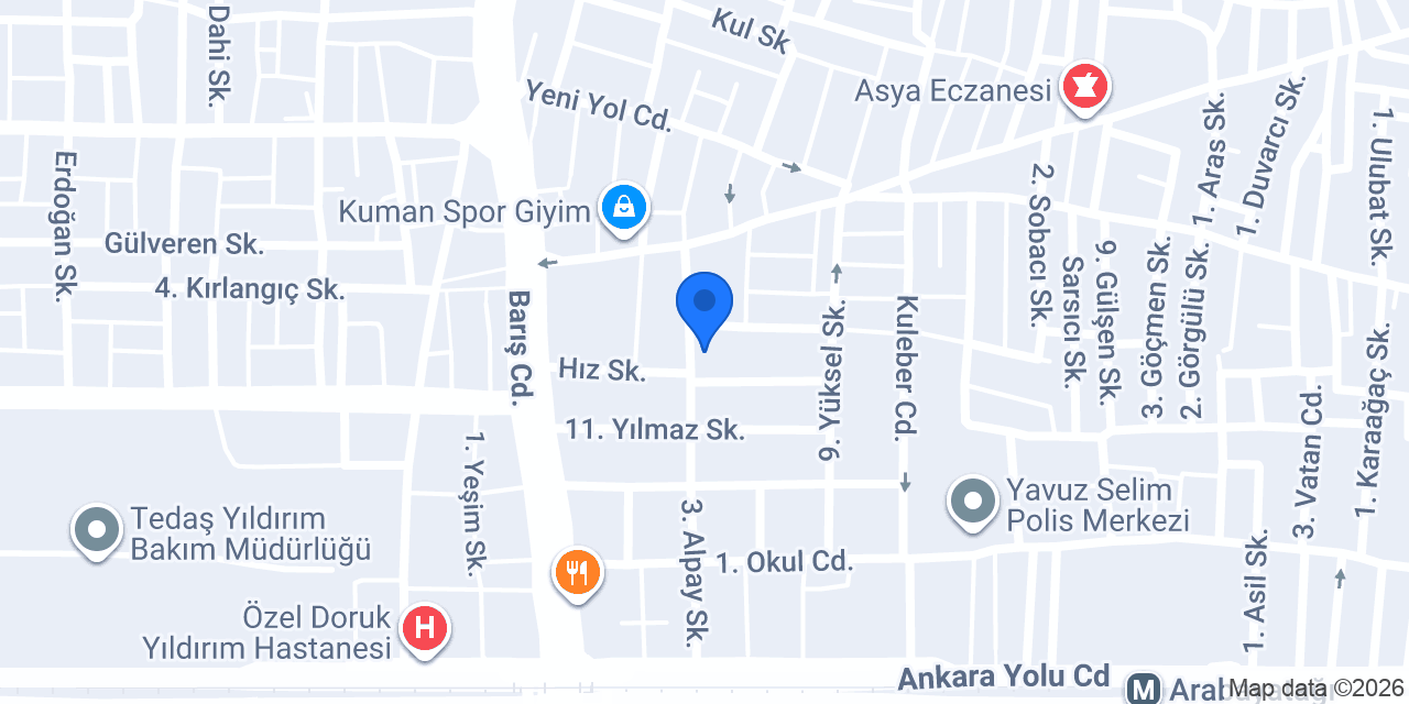 Bora İçmimarlık-Fuar Stand-Mobilya İmalat konumu