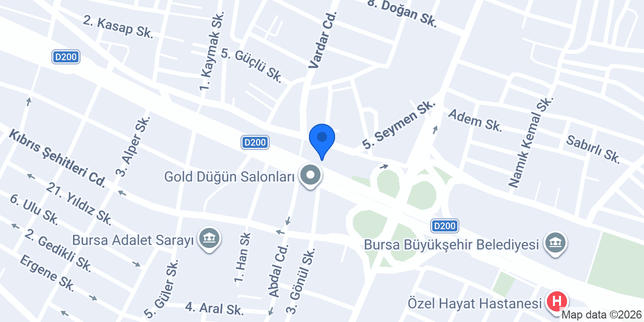 Halkbank Uludağ Şubesi konumu