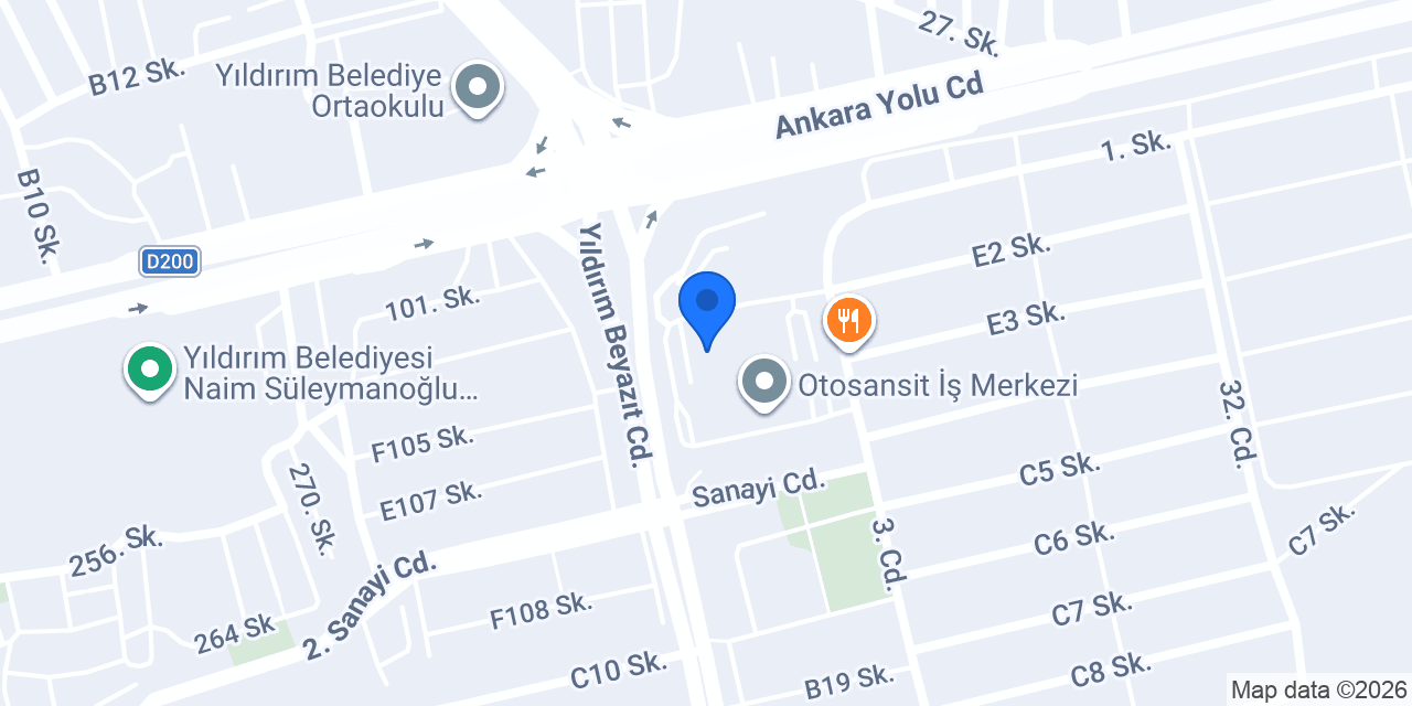 Yıldırım Veteriner Muayenehanesi konumu