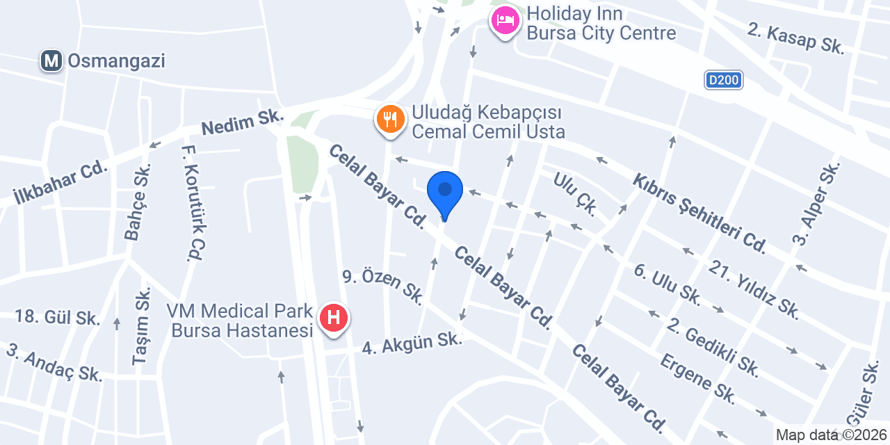 Mutinoks Endüstriyel Mutfak konumu