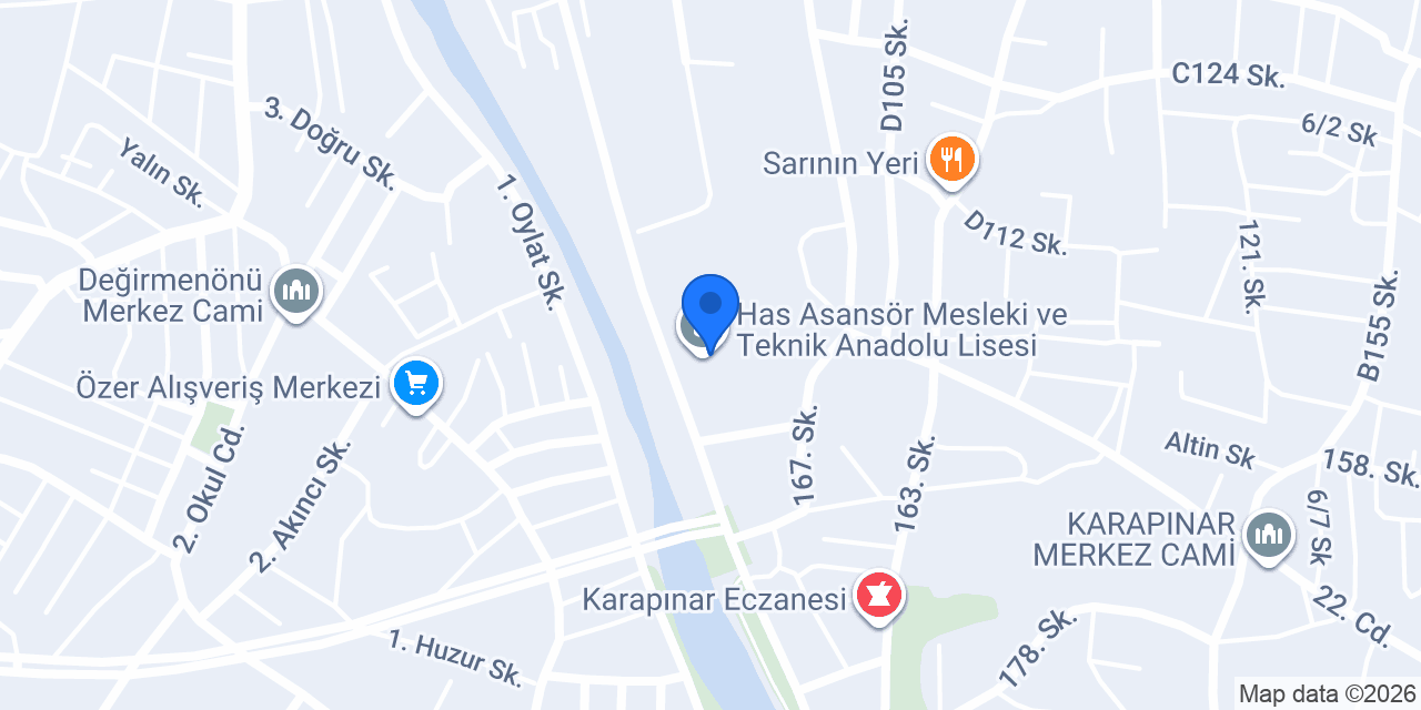 Has Asansör Mesleki ve Teknik Anadolu Lisesi konumu