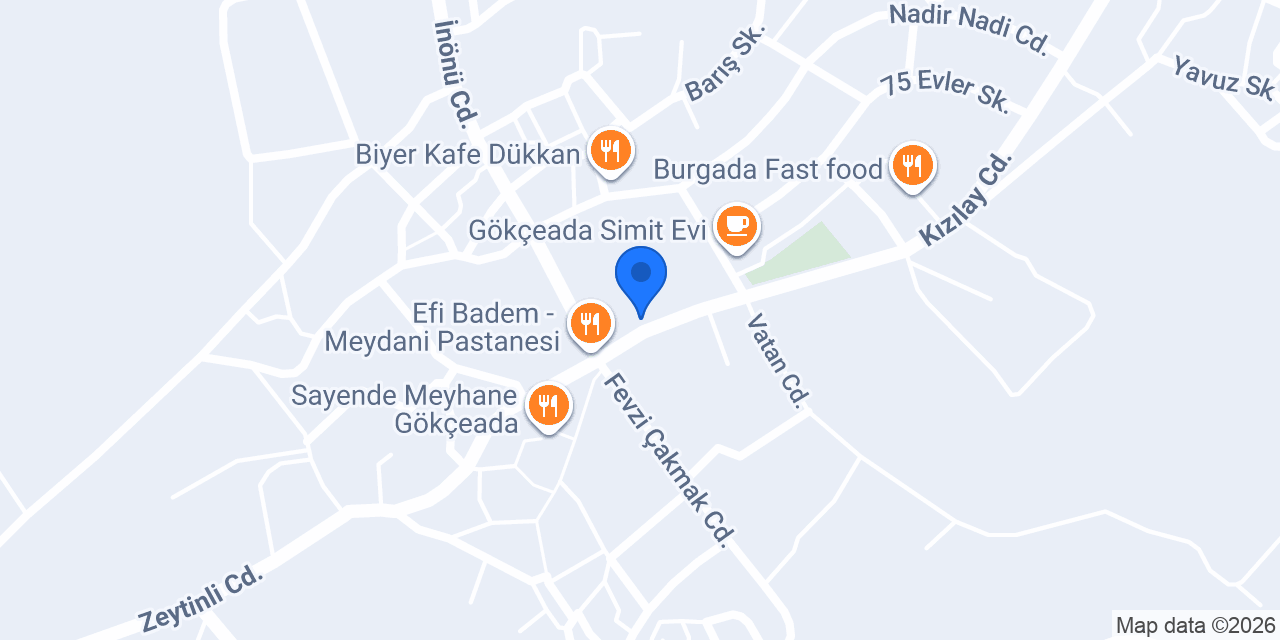 Pegasus Otel Gökçeada konumu