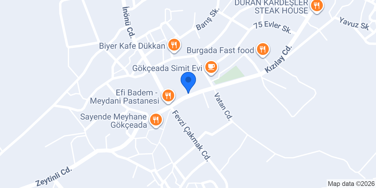 Ada Otel konumu