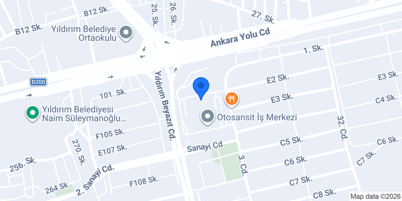 Bursa 20.Noterterliği konumu