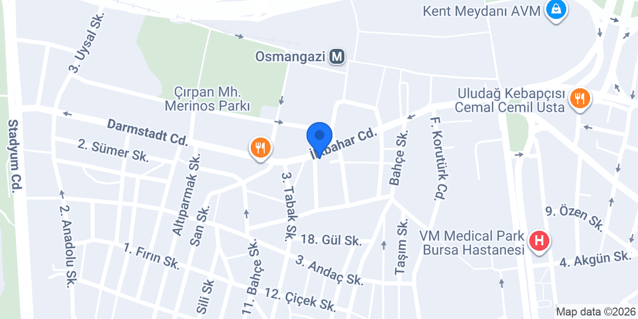 Merkez Bursa Eczanesi konumu