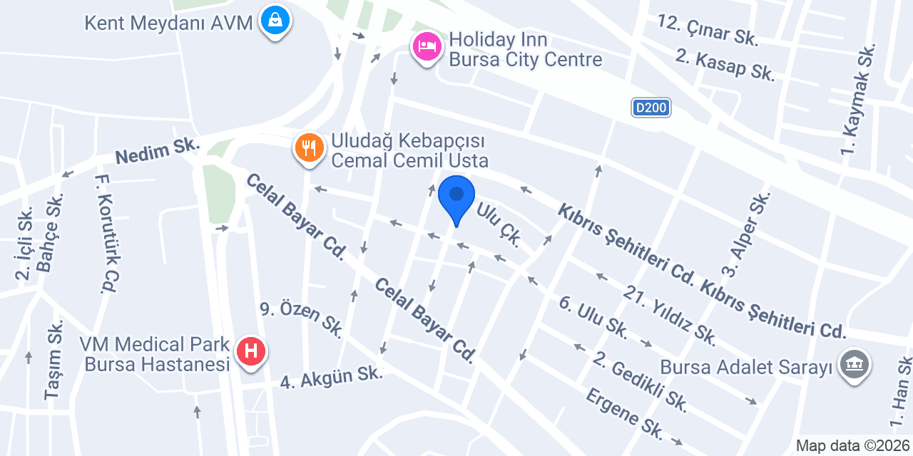 Tekin Sigorta Bursa Şube konumu