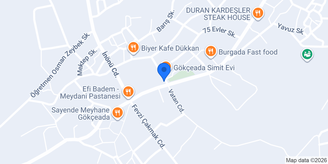Gökçeada Mini Market - Tekel Bayii konumu