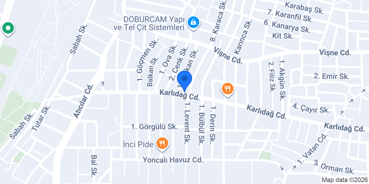 Yelesen Et ve Et Ürünleri döner İmalatı konumu