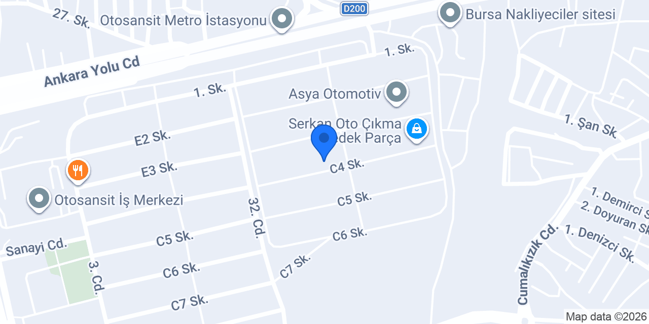 BURSA TRANSMİKSER İMER YETKİLİ SERVİSİ AKMİX konumu
