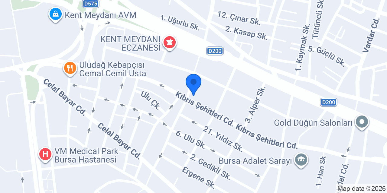 Bursa Cep Store Teknik Servis konumu