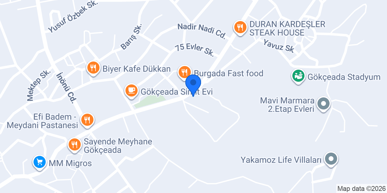 Gökçeada Selman Rent a Car konumu