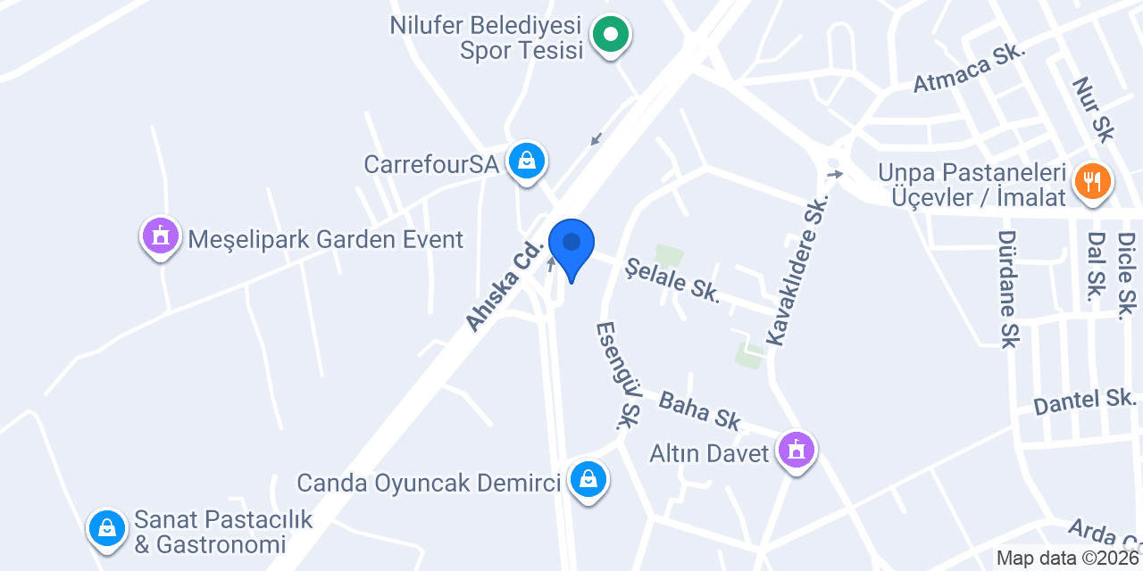 Çağdaş Yapı - Jotun Bursa Satış Noktası konumu