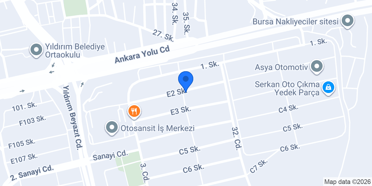 Aras Oto Servis konumu