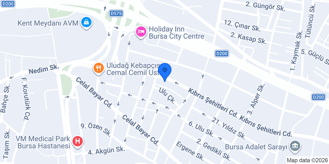 Derya hotel konumu