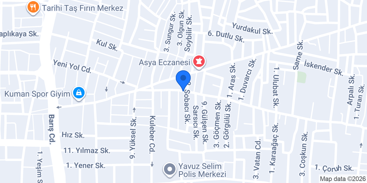 Asır Terzihanesi konumu