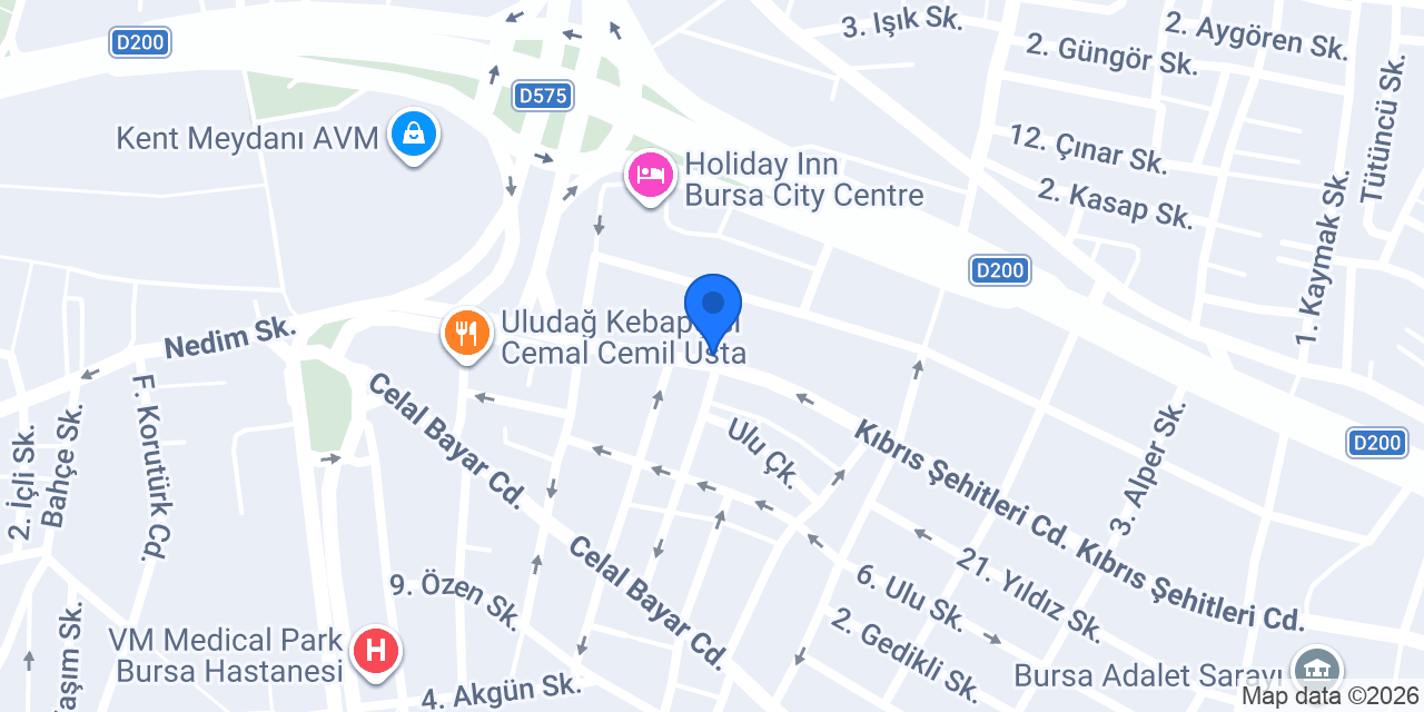 Bursa Ulupark Hotel konumu