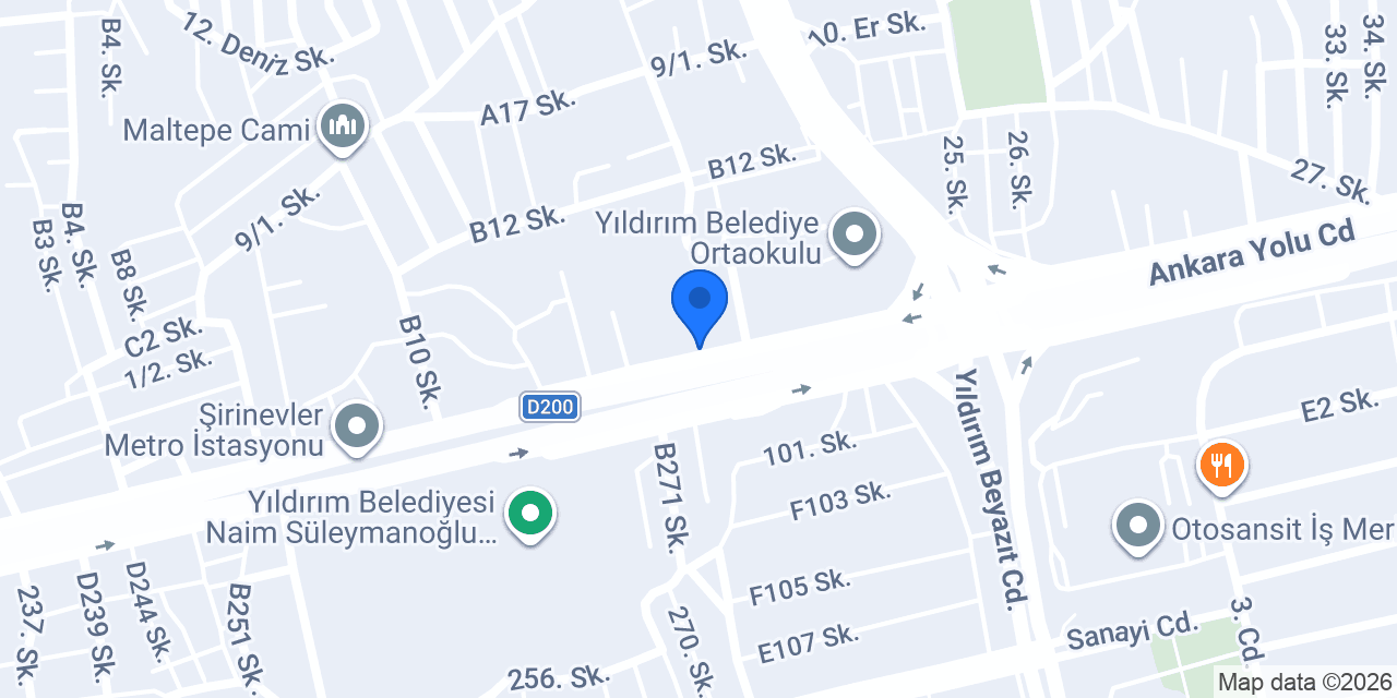 Yavuzlar Auto Bursa konumu