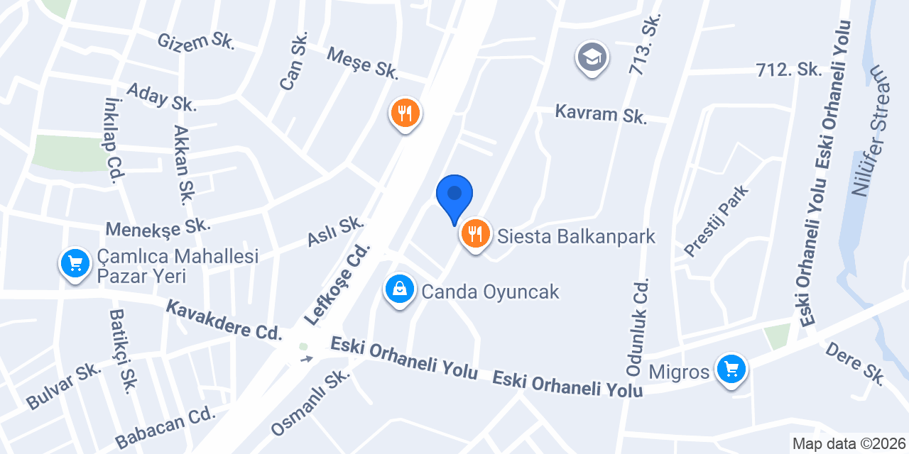 Altın Kılıç Tesisat konumu