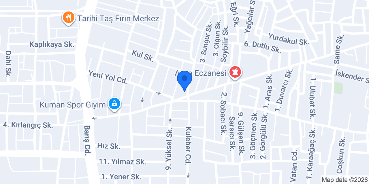 Saman Yolu Maraş Dondurma Salonu konumu