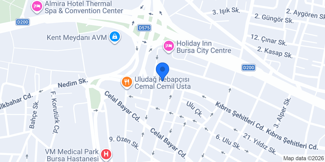 Bursa 3. Noterliği konumu