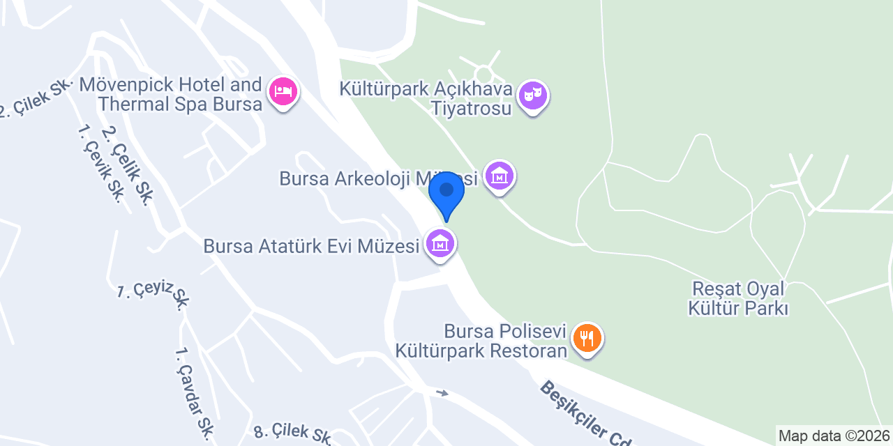Bursa Hakim Evi konumu