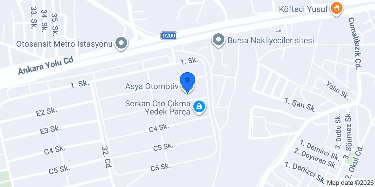 Asya Otomotiv konumu