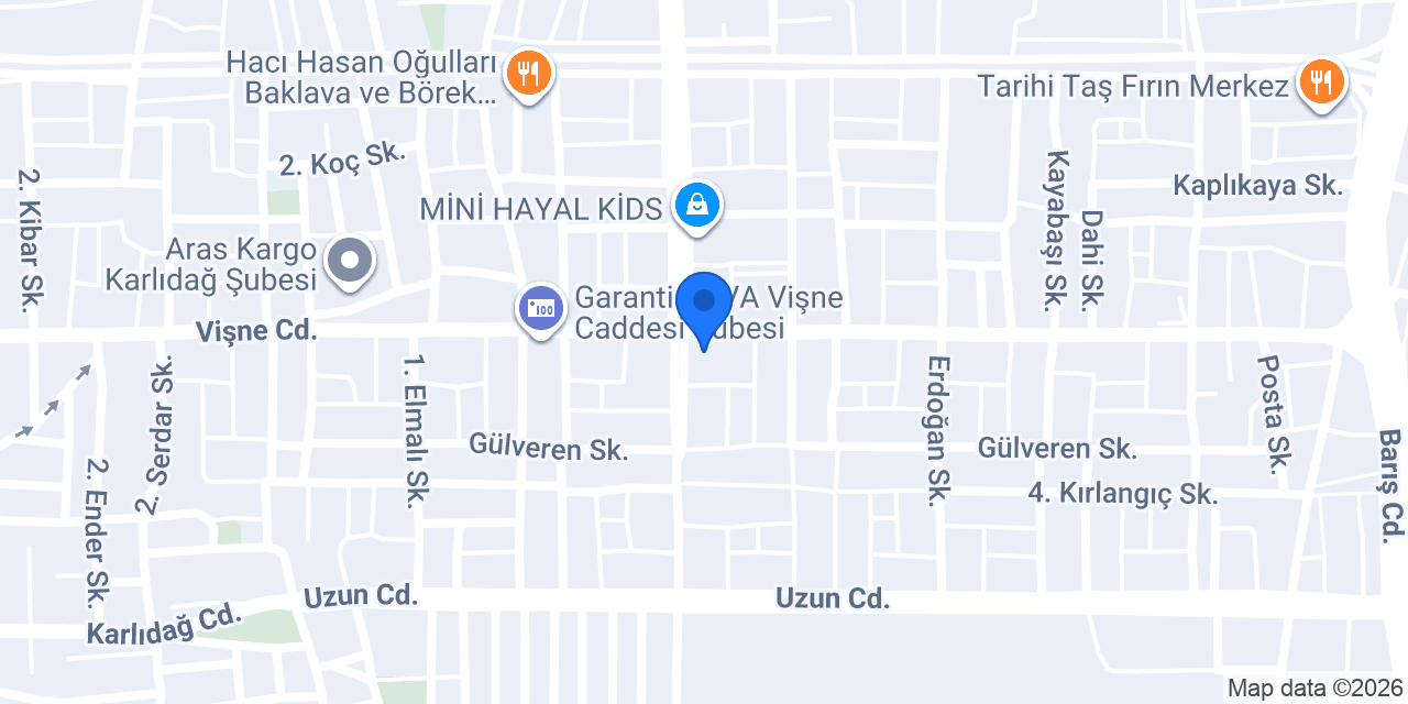 Halkbank Vişne Caddesi Şubesi konumu
