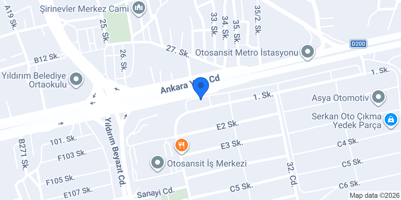 Yılmazer Filtre konumu