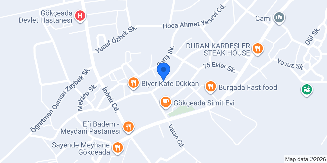 Gökçeada İmroz Taksi konumu