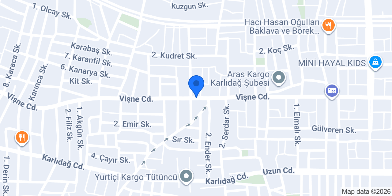 Vakıf Katılım Vişne Caddesi Şubesi konumu