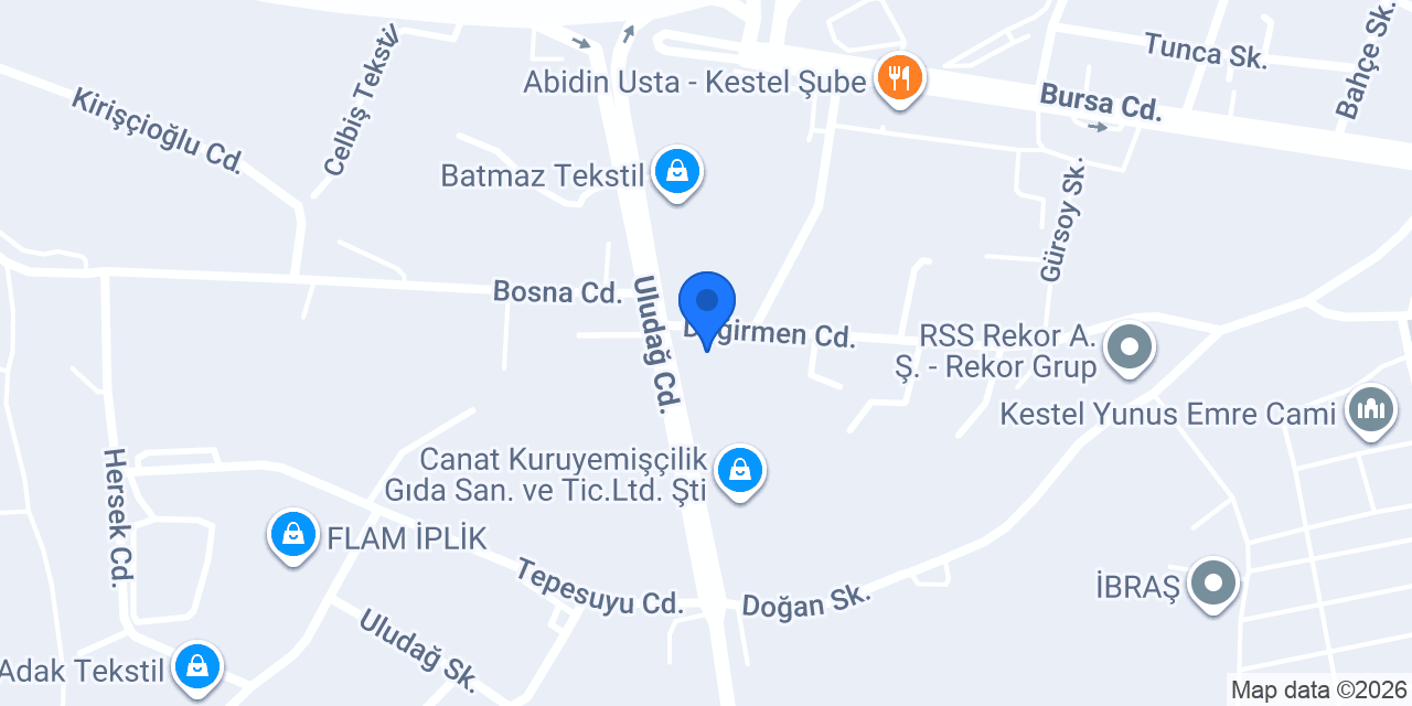 KÖMÜRHAN TEKS.SAN.TİC.AŞ konumu