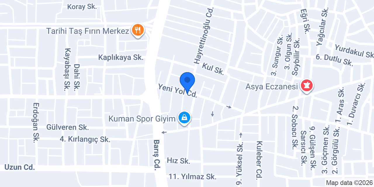 Yavuz Selim Ekmek Fırını konumu