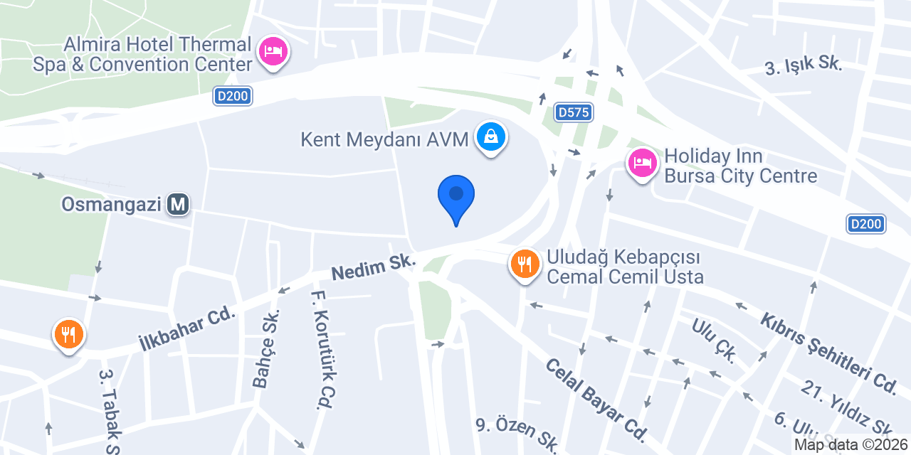 Avşar Sinema Bursa Kent Meydanı Avm konumu