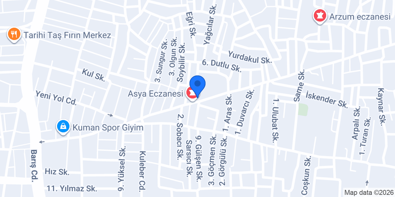 HAKSEVER ECZANESİ konumu