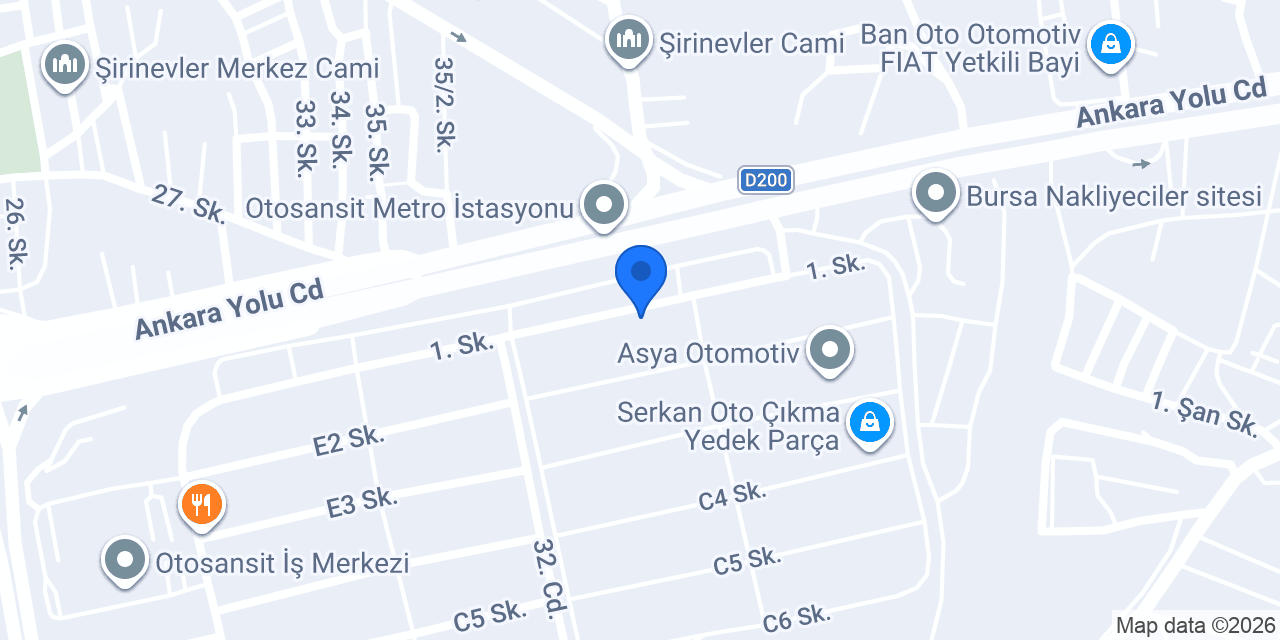 Erat Otomotiv konumu