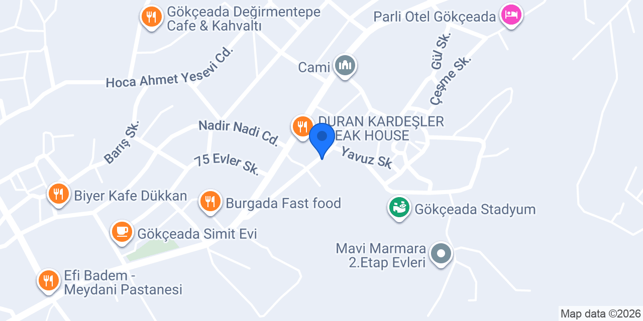 Gökçeada Veteriner Kliniği konumu