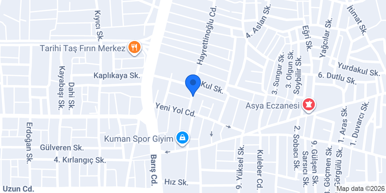 YAĞIZ ELEKTRİK ELEKTRONİK konumu