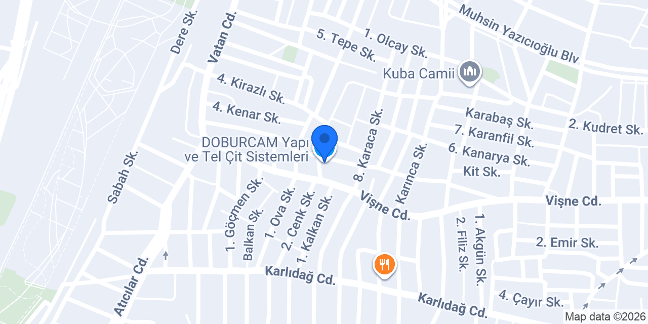 DOBURCAM Yapı ve Tel Çit Sistemleri konumu