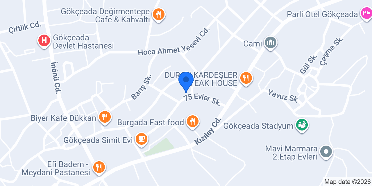 Elif Apart Gökçeada konumu