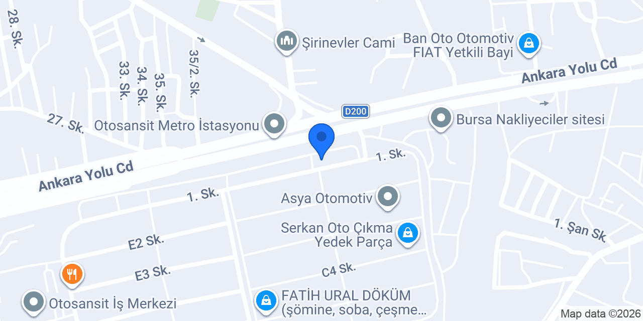 Serkan Otomotiv konumu