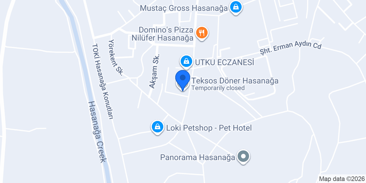 Teksos Döner Hasanağa konumu