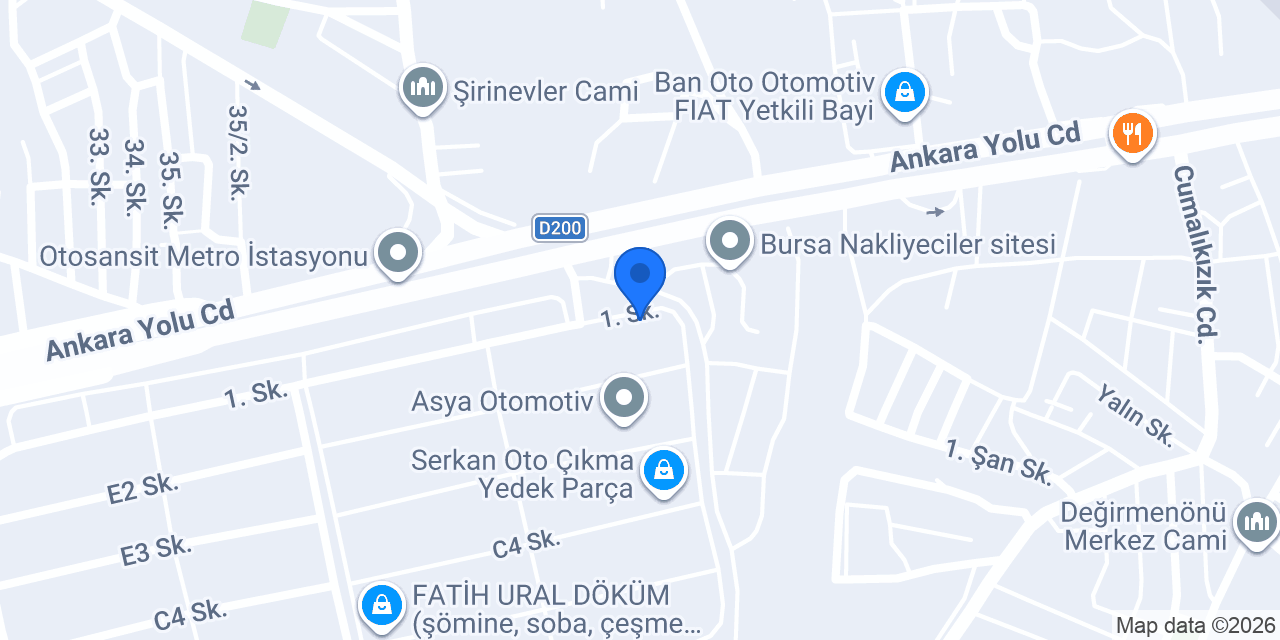 Akıncılar Ford Özel Servis konumu
