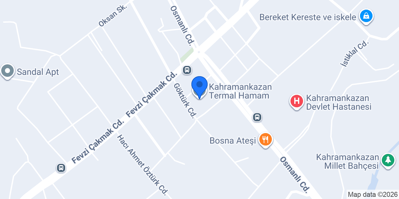 Kahramankazan Termal Hamam konumu