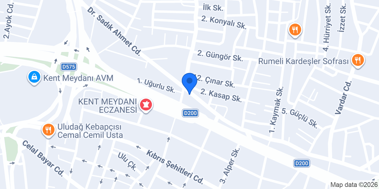 Çınar Restorant konumu