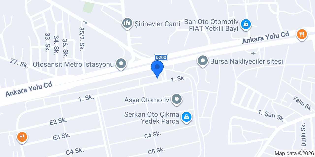 YILDIRIM OTOMOTİV konumu