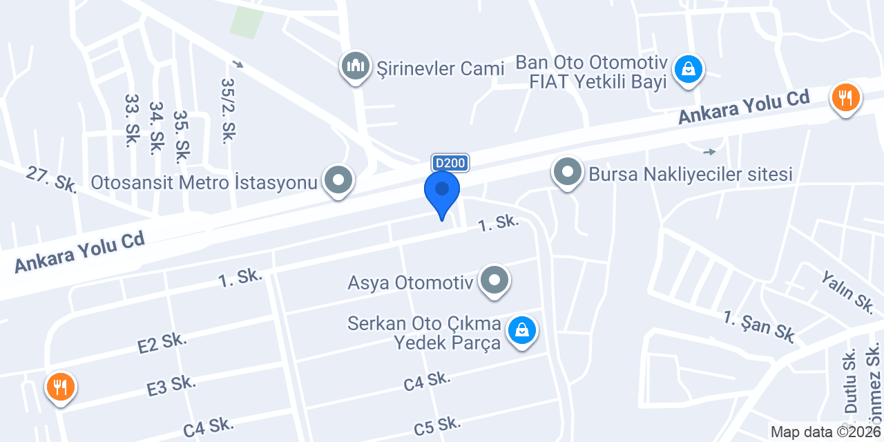 DynoKING Oto Ekspertiz BURSA konumu