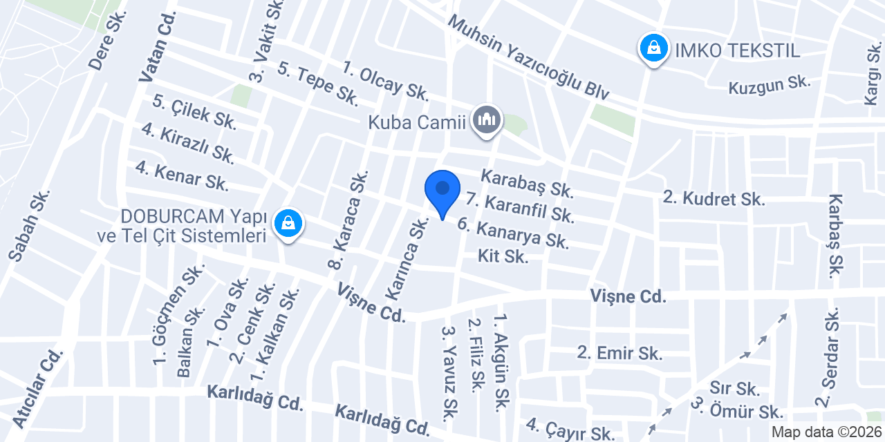 Roof Çelik - Çelik Çatı konumu