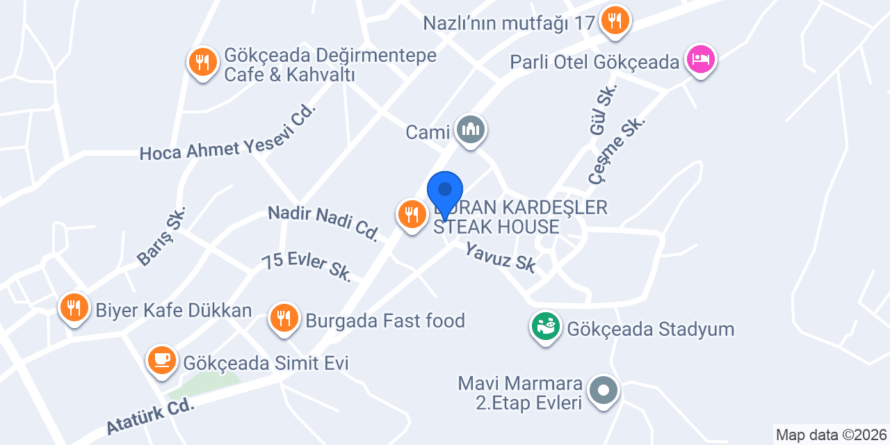 taş suit konukevi gökçeada konumu